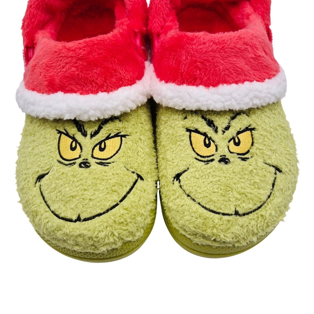 Crocs The Grinch Classic Lined Clogs Women's Size 11 Shoes Unisex Casual Green - Picture 16 of 16